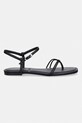 Calvin Klein sandály dámské SQUARE FLAT SANDAL STRAP LTH HW0HW02863 černá SS26