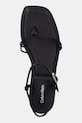 Calvin Klein sandale pentru femei SQUARE FLAT SANDAL STRAP LTH negru HW0HW02863
