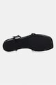 Calvin Klein sandale pentru femei SQUARE FLAT SANDAL STRAP LTH HW0HW02863 negru