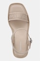 Calvin Klein sandály na klínk WEDGE 70 SNDL WEBBING LTH béžová HW0HW02882