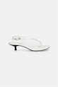 Calvin Klein sandale din piele KITT HEEL SNDL STRAPPY SLING LTH HW0HW02918 bej SS26