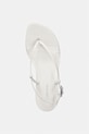 Calvin Klein sandale din piele KITT HEEL SNDL STRAPPY SLING LTH bej HW0HW02918