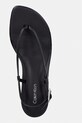 Calvin Klein sandale din piele KITT HEEL SNDL STRAPPY SLING LTH negru HW0HW02918