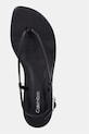 Calvin Klein sandale din piele KITT HEEL SNDL STRAPPY SLING LTH negru HW0HW02918