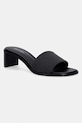 Calvin Klein papuci cu toc de damă BLOCK HEEL SANDAL AOP negru HW0HW03016