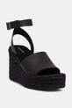 Calvin Klein sandály WEDGE ESPAD 70 AOP LTH černá HW0HW03138