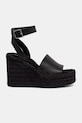 Calvin Klein сандали WEDGE ESPAD 70 AOP LTH HW0HW03138 черен SS26