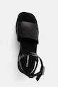 Calvin Klein сандали WEDGE ESPAD 70 AOP LTH черен HW0HW03138
