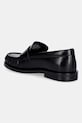Obuwie Calvin Klein loafersy damskie skórzane ROUND LOAFER LTH HDW HW0HW03031 czarny