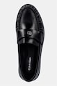 Calvin Klein loafersy damskie skórzane ROUND LOAFER LTH HDW czarny HW0HW03031