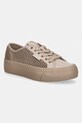Calvin Klein VULC FLATF LACE UP LIN MESH sneakersy damskie brązowy HW0HW02971