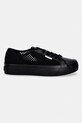 Calvin Klein VULC FLATF LACE UP LIN MESH sneakersy damskie HW0HW02971 czarny SS26
