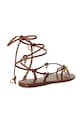 Kožené sandály Polo Ralph Lauren Rng Wrp Sandal 818P08376001.200 hnědá SS26