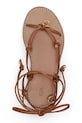 Boty Kožené sandály Polo Ralph Lauren Rng Wrp Sandal 818P08376001.200 hnědá