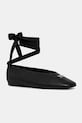 Tommy Hilfiger baleriny skórzane TJW BALLERINA WITH LACES czarny EN0EN02939