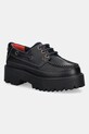 Tommy Hilfiger półbuty skórzane ARCHIVE 01 BOAT SHOE LEATHER platforma czarny EN0EN03003
