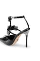 Kožne štikle Kurt Geiger London Bow Point Gladiator Court crna 5382300309