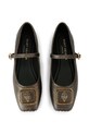 Kurt Geiger London baleriny skórzane Pimlico Ballerina 5392060109 brązowy SS26