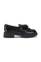 Kurt Geiger London mokasyny skórzane Bow Crystal Loafer płaski czarny 5388400109