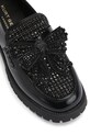 Obuwie Kurt Geiger London mokasyny skórzane Bow Crystal Loafer 5388400109 czarny