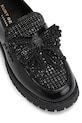 Obuv Kožené mokasíny Kurt Geiger London Bow Crystal Loafer 5388400109 čierna