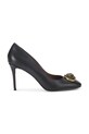 Kurt Geiger London szpilki skórzane Chelsea Round Toe Court szpilka czarny 5386100109