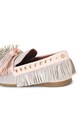 Kurt Geiger London mokasyny zamszowe Pom Pom Moccasin srebrny 4369565609