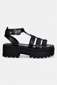 Tommy Jeans sandały damskie skórzane TJW FISHERMAN LEATHER MAX SANDAL EN0EN02943 czarny SS26