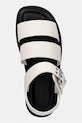 Tommy Jeans sandały damskie skórzane TJW STRAPS LEATHER MAX SANDAL biały EN0EN02944