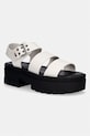 Tommy Jeans sandały damskie skórzane TJW STRAPS LEATHER MAX SANDAL beżowy EN0EN02944