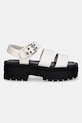 Tommy Jeans sandały damskie skórzane TJW STRAPS LEATHER MAX SANDAL EN0EN02944 beżowy SS26