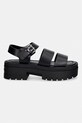 Tommy Jeans sandały damskie skórzane TJW STRAPS LEATHER MAX SANDAL EN0EN02944 czarny SS26