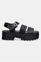 Tommy Jeans sandały damskie skórzane TJW STRAPS LEATHER MAX SANDAL EN0EN02944 czarny SS26