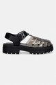 Tommy Jeans sandali z odprto peto ženski TJW JELLY FISHERMAN SANDAL EN0EN02949 črna SS26