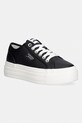 Tommy Jeans TJW FLATFORM SNEAKER LTR πάνινα sneakers Γυναικεία δερμάτινα μαύρο EN0EN02964