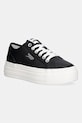 Tommy Jeans TJW FLATFORM SNEAKER LTR πάνινα sneakers Γυναικεία δερμάτινα μαύρο EN0EN02964