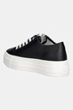 Παπούτσια Tommy Jeans TJW FLATFORM SNEAKER LTR πάνινα sneakers Γυναικεία δερμάτινα EN0EN02964 μαύρο