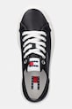 Tommy Jeans TJW FLATFORM SNEAKER LTR πάνινα sneakers Γυναικεία δερμάτινα μαύρο EN0EN02964
