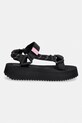 Tommy Jeans sandali s platformo ženski TJW EVA ROPE SANDAL EN0EN02970 črna SS26