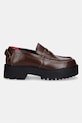 Tommy Jeans mokasyny damskie skórzane ARCHIVE '01 LEATHER LOAFER EN0EN03022 brązowy SS26