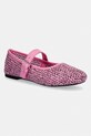 Tommy Jeans baleriny TJW KNITTED BALLERINA różowy EN0EN03030