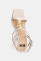 Elisabetta Franchi sandały skórzane beżowy SA07B61E2.193