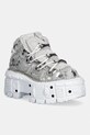 New Rock sneakersy skórzane PELO CALVAS BLANCO PLATA, TANK BLANCO TORN skóra zamszowa biały M.106.C172