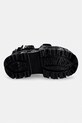 New Rock sandały damskie skórzane ITALI NEGRO, TANK CASCO NEGRO PIN LATERA M.BIOS131.C2 czarny