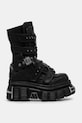 New Rock botki skórzane CRUST NEGRO, TOWER NEGRO E14 ACERO M.MET422.S1 czarny SS26