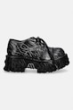New Rock półbuty skórzane GRABADO FUEGO PULIK ACERO CRUST NEGRO M.MILI253CCT.C1 czarny SS26