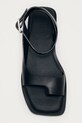 Obuwie Alohas sandały z odkrytą piętą damskie skórzane Tebas S101138.01 czarny