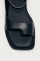 Alohas sandały z odkrytą piętą damskie skórzane Tebas czarny S101138.01