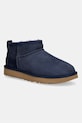 UGG śniegowce zamszowe W Classic Ultra Mini brak zapięcia granatowy 1116109.DKN
