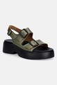 Camper sandale de piele Tasha platformă verde K201712.004